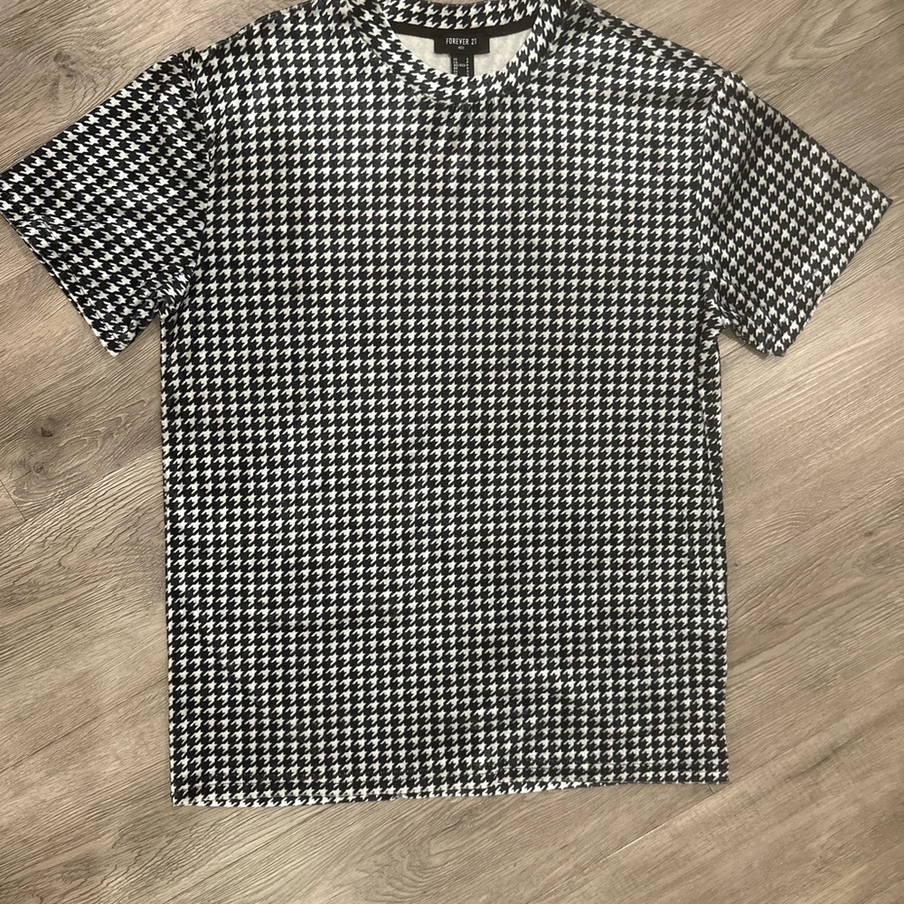Houndstooth Black and White Men's Shirt